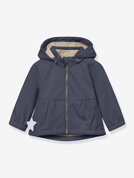 Girl's MATBRIDDI softshell jacket MINI A TURE deep blue+plum - vertbaudet enfant 