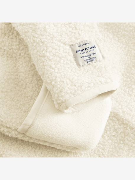 Pramsuit in teddy fleece MATADEL for babies by MINI A TURE ecru - vertbaudet enfant 