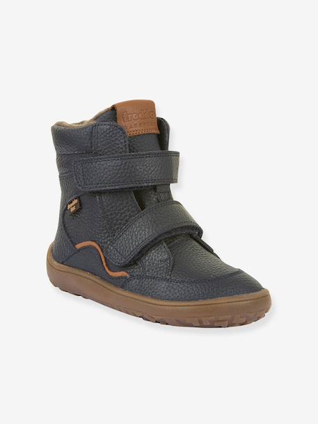 Chaussures d'hiver barefoot enfants BAREFOOT TEX WINTER Froddo bleu nuit+marron - vertbaudet enfant 