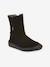 Barefoot TEX SUEDE FRODDO children's boots black+bordeaux red+gold+grey - vertbaudet enfant 