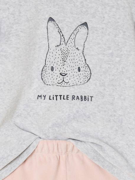 Pack of 2 girls' velvet animal pyjamas marl grey - vertbaudet enfant 