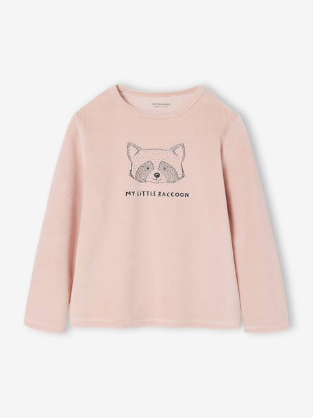 Pack of 2 girls' velvet animal pyjamas marl grey - vertbaudet enfant 