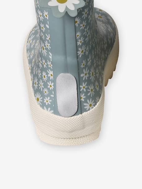 Printed Rubber Wellies for Children, Designed for Autonomy printed blue+set pink - vertbaudet enfant 