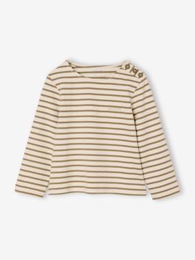 Sailor-Like Top, Long Sleeves, for Girls - vertbaudet enfant -Sailor-Like Top, Long Sleeves, for Girls