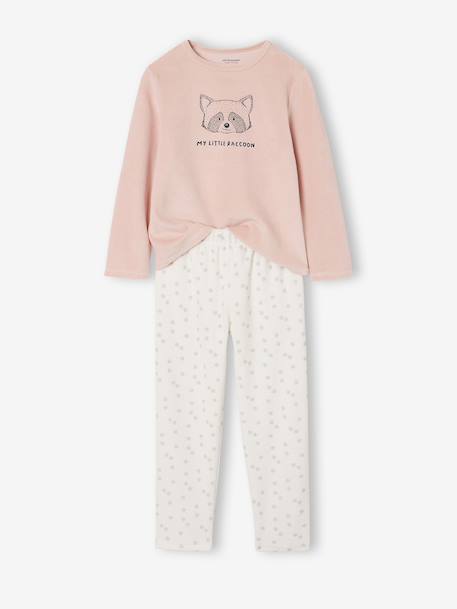 Pack of 2 girls' velvet animal pyjamas marl grey - vertbaudet enfant 