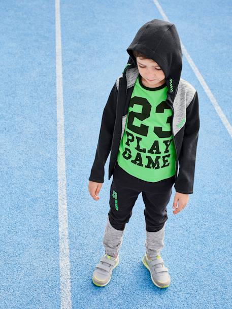 Joggers for Boys, Techno Fabric Black - vertbaudet enfant 