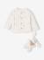 Veste bébé matelassée en velours + doudou coffret cadeau naissance écru - vertbaudet enfant 
