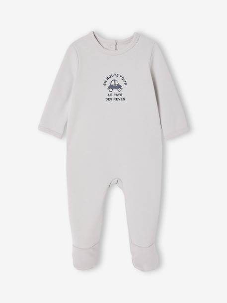 Pack of 2 'Cars' Sleepsuits in Fleece for Newborns pale blue - vertbaudet enfant 