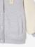 Dual-Fabric Bomber Jacket with Sherpa Sleeves for Girls marl grey - vertbaudet enfant 