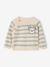 Striped Knitted Jumper with Fancy Pocket, for Newborns marl beige - vertbaudet enfant 