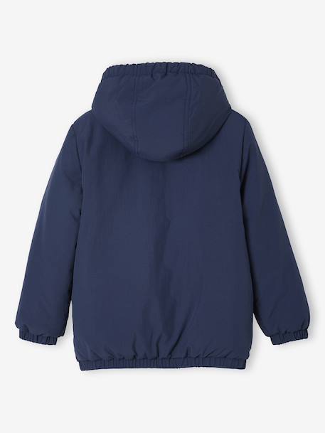 Parka à capuche doublure sherpa garçon bronze+marine - vertbaudet enfant 