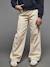 Pantalon large en velours côtelé fille anthracite+écru - vertbaudet enfant 
