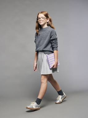 Jupe plissée en molleton fille - vertbaudet enfant -Jupe plissée en molleton fille