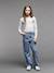 Long-Sleeved Ribbed Knit Bodysuit for Girls, JONEN marl grey - vertbaudet enfant 