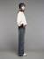 Wide-Leg Carpenter Trousers for Girls, JONEN denim grey+medium blue - vertbaudet enfant 
