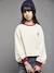 Cropped T-Shirt with Motif on the Back for Girls, JONEN ecru+vanilla - vertbaudet enfant 