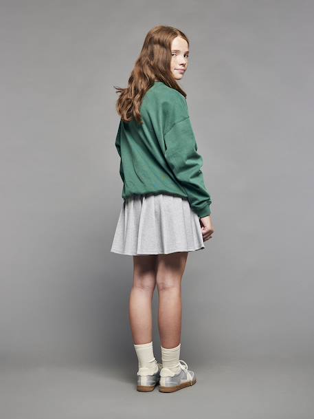 Sweatshirt with New York design for girls JONEN English green - vertbaudet enfant 