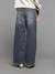Wide-Leg Carpenter Trousers for Girls, JONEN denim grey+medium blue - vertbaudet enfant 