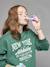 Sweatshirt with New York design for girls JONEN English green - vertbaudet enfant 