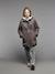 Leopard Print Parka with Sherpa Lining for Girls, JONEN navy blue - vertbaudet enfant 