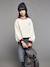 Cropped T-Shirt with Motif on the Back for Girls, JONEN ecru+vanilla - vertbaudet enfant 