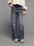 Jean large poches charpentier fille bleu moyen+denim gris - vertbaudet enfant 