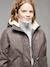 Leopard Print Parka with Sherpa Lining for Girls, JONEN navy blue - vertbaudet enfant 