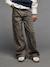 Pantalon fille large léopard beige - vertbaudet enfant 