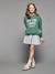 Sweatshirt with New York design for girls JONEN English green - vertbaudet enfant 