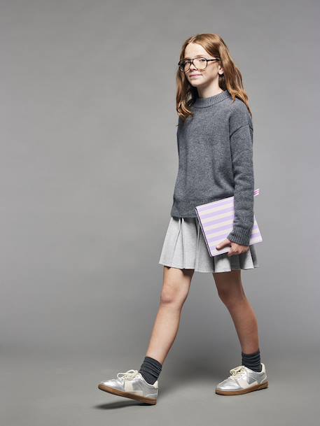 JONEN girl's cashmere blend jumper grey - vertbaudet enfant 
