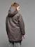 Leopard Print Parka with Sherpa Lining for Girls, JONEN navy blue - vertbaudet enfant 