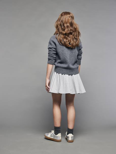 JONEN girl's cashmere blend jumper grey - vertbaudet enfant 