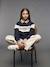 Sweat col polo fille marine - vertbaudet enfant 