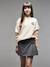 Pleated Skort for Girls, JONEN anthracite+navy blue - vertbaudet enfant 