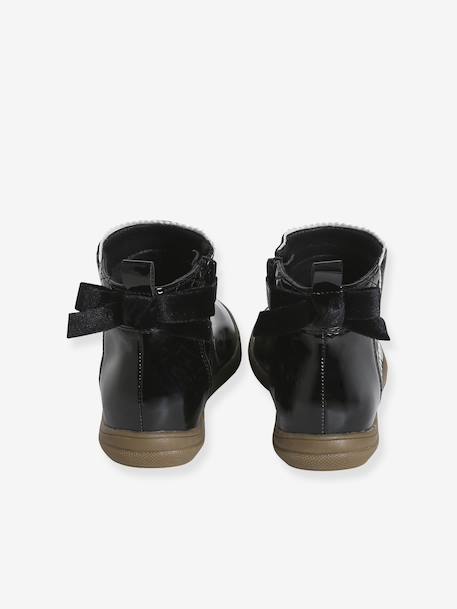Boots with Zip for Girls, Designed for Autonomy black+brown - vertbaudet enfant 