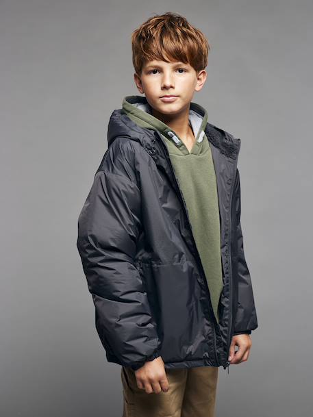 Sherpa-Lined Windcheater, JONEN anthracite - vertbaudet enfant 
