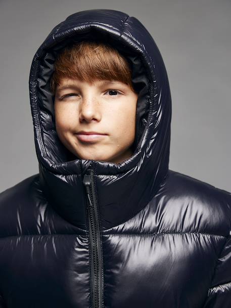 Lightweight Puffer Jacket, JONEN anthracite+khaki - vertbaudet enfant 