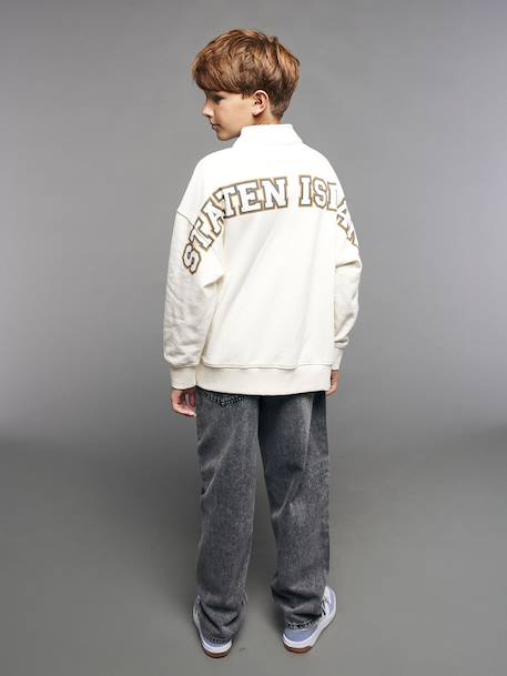 Trucker Sweatshirt for Boys, Jonen ecru - vertbaudet enfant 