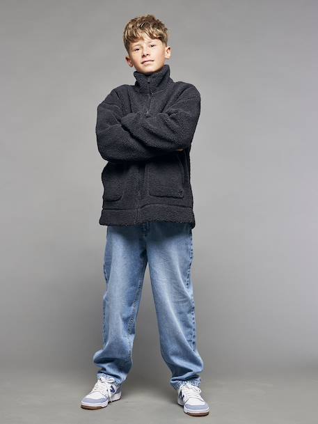 Loose Fit Jeans for Boys, JONEN denim grey+double stone - vertbaudet enfant 