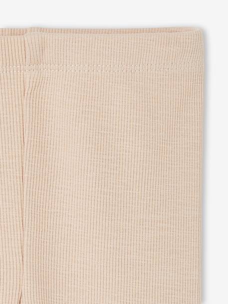 Ribbed Knit Leggings for Babies green+pale pink+rosy - vertbaudet enfant 