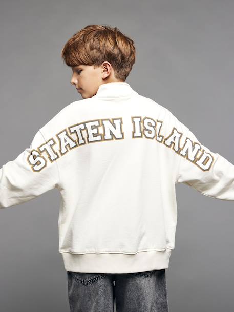 Trucker Sweatshirt for Boys, Jonen ecru - vertbaudet enfant 