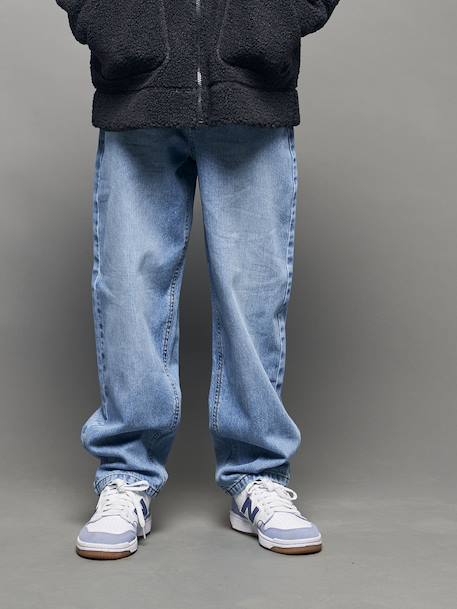 Loose Fit Jeans for Boys, JONEN denim grey+double stone - vertbaudet enfant 