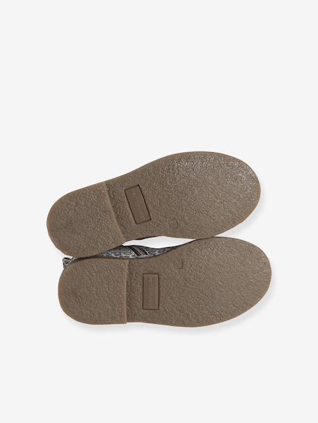 Leather Boots with Seams, for Girls black+brown+navy blue+set beige+taupe - vertbaudet enfant 