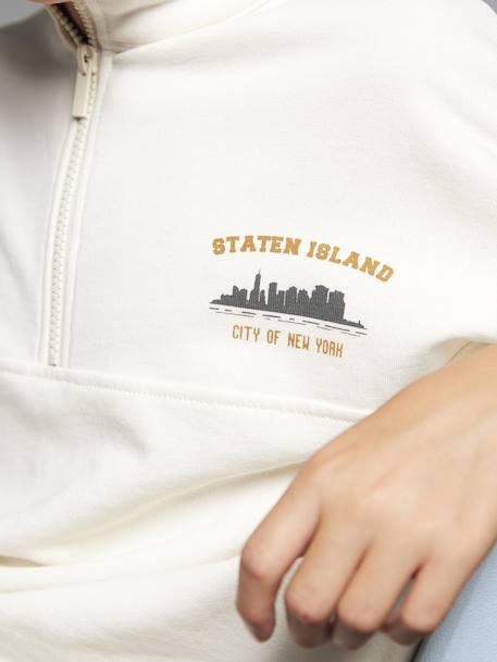 Trucker Sweatshirt for Boys, Jonen ecru - vertbaudet enfant 