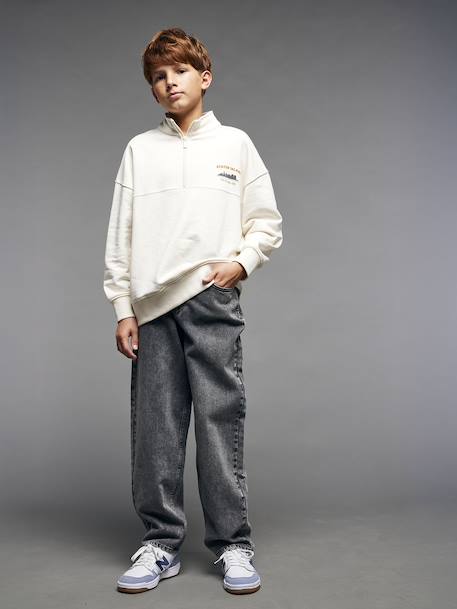 Loose Fit Jeans for Boys, JONEN denim grey+double stone - vertbaudet enfant 