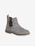 Boots enfant fille cuir détails festons lot beige+marine+marron+noir+taupe - vertbaudet enfant 