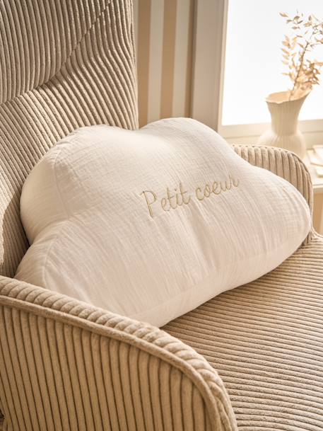 Cloud Cushion in Cotton Gauze cinnamon+ecru+grey blue+rosy+sage green - vertbaudet enfant 
