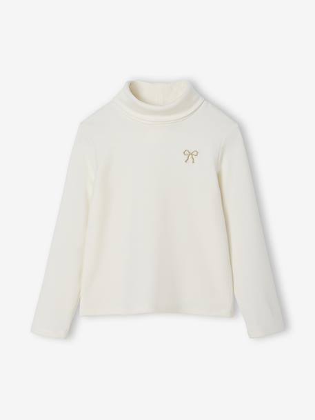 Sous-pull en maille polaire fille écru - vertbaudet enfant 