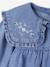Robe bébé en denim brodé stone - vertbaudet enfant 
