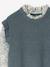 Dress with Two-in-One, Double-Fabric Effect, for Girls fir green - vertbaudet enfant 